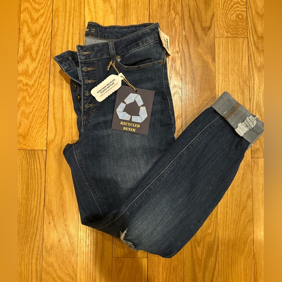 Indigo Rein Midnight Blue Distressed Skinny Jeans - Picture 2 of 6